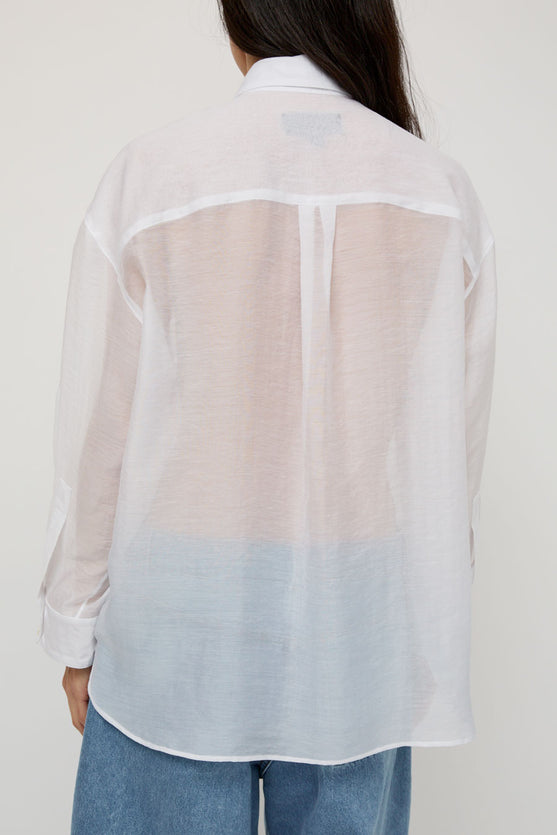 No.6 Lake Shirt in White Organza