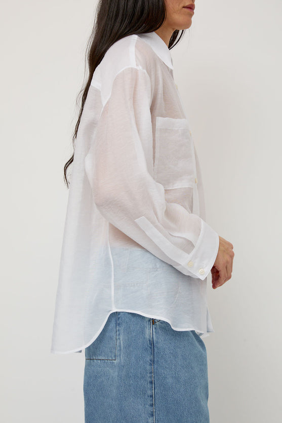 No.6 Lake Shirt in White Organza