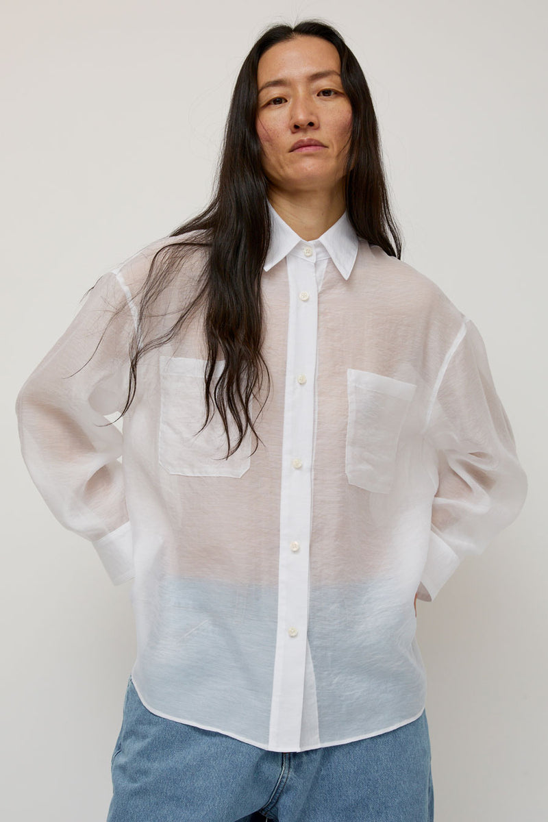 No.6 Lake Shirt in White Organza