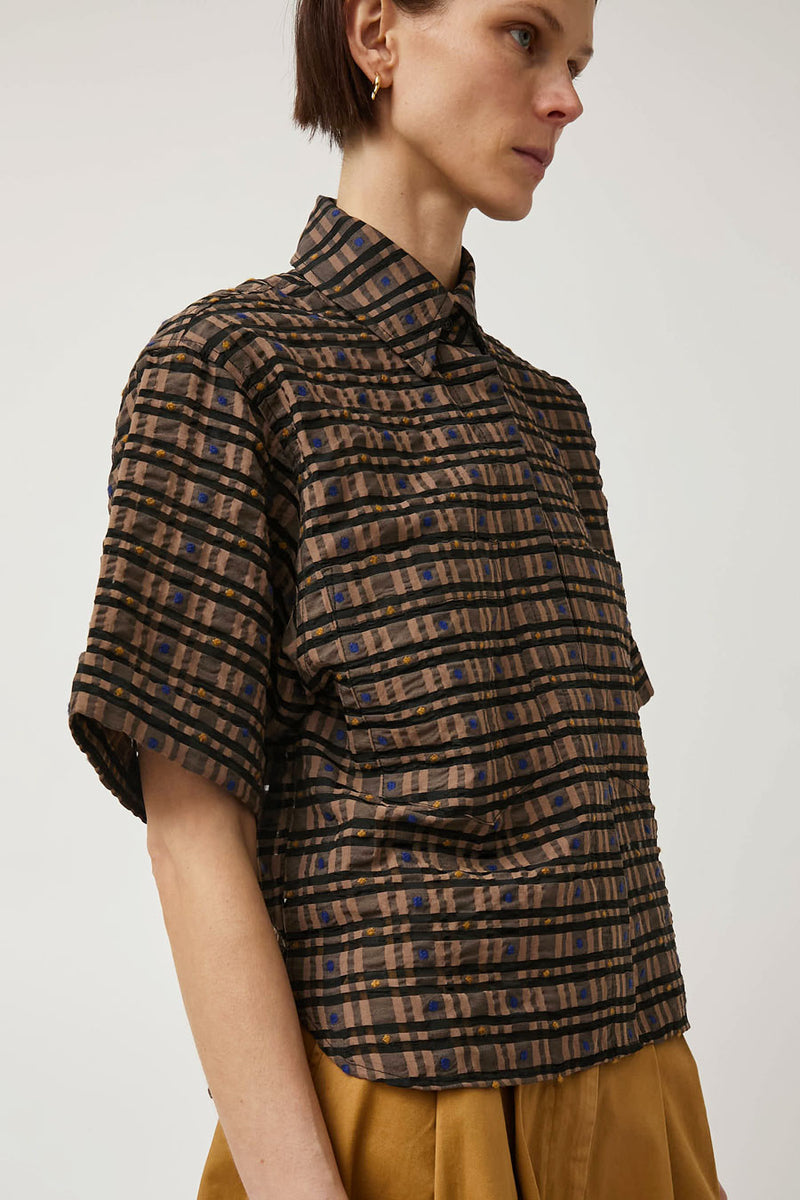No.6 Lara Top in Brown Jacquard