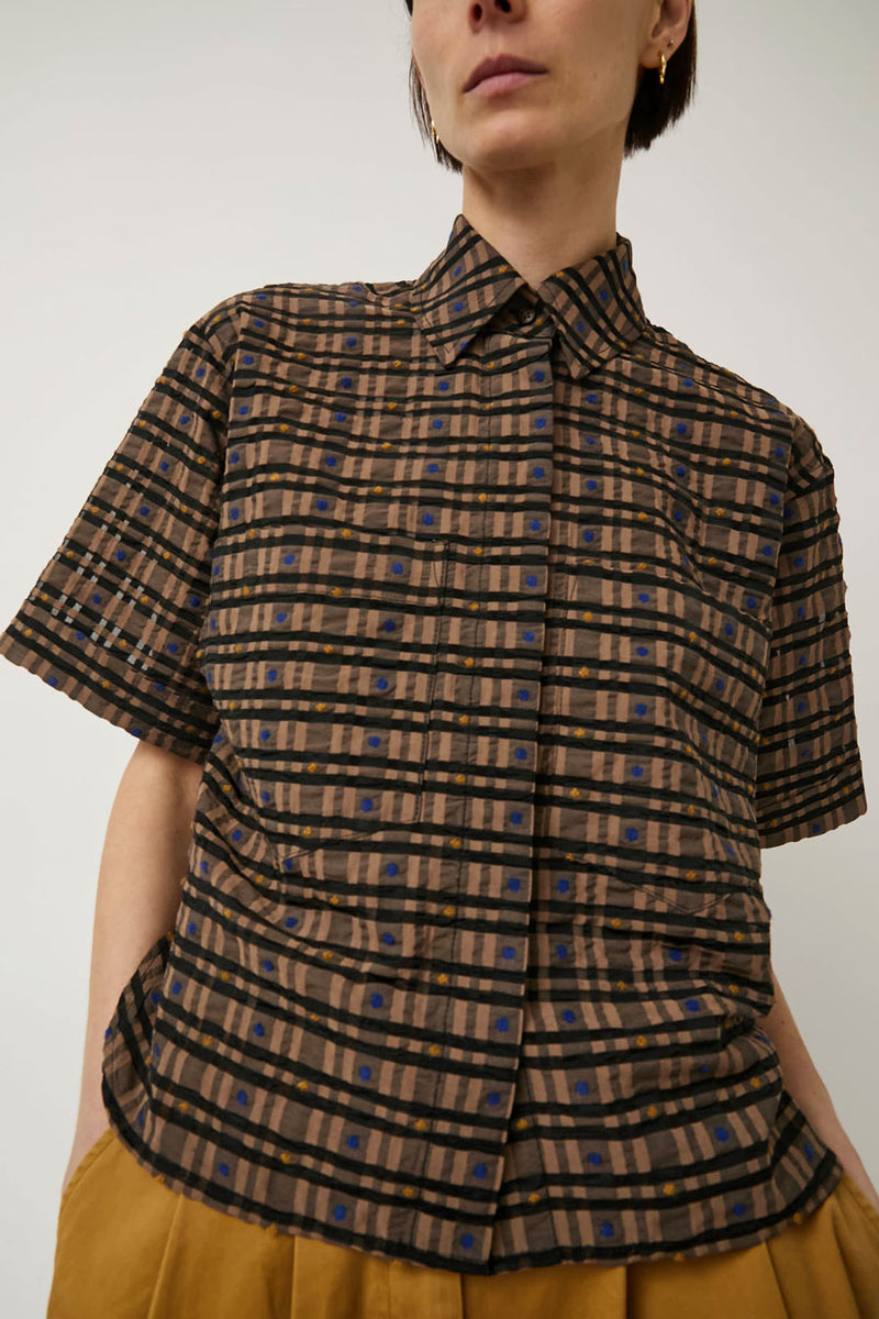No.6 Lara Top in Brown Jacquard