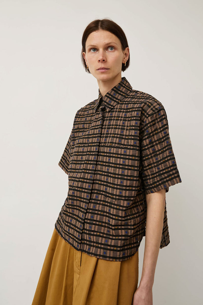 No.6 Lara Top in Brown Jacquard