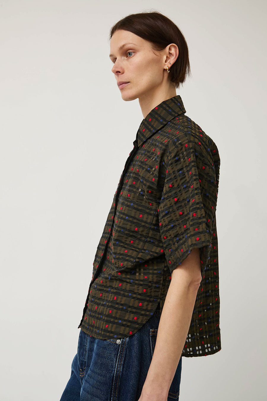 No.6 Lara Top in Green Jacquard