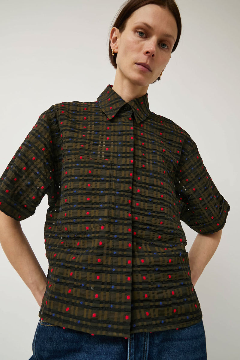 No.6 Lara Top in Green Jacquard