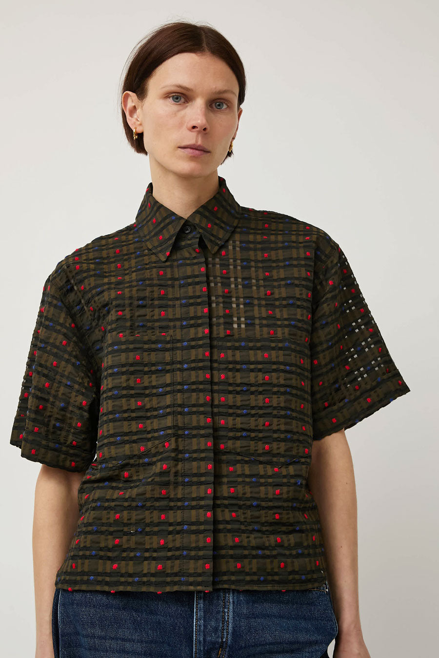 No.6 Lara Top in Green Jacquard