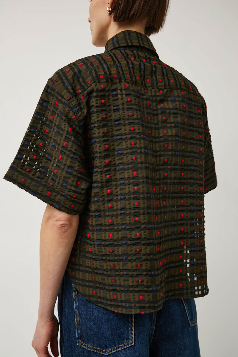 No.6 Lara Top in Green Jacquard