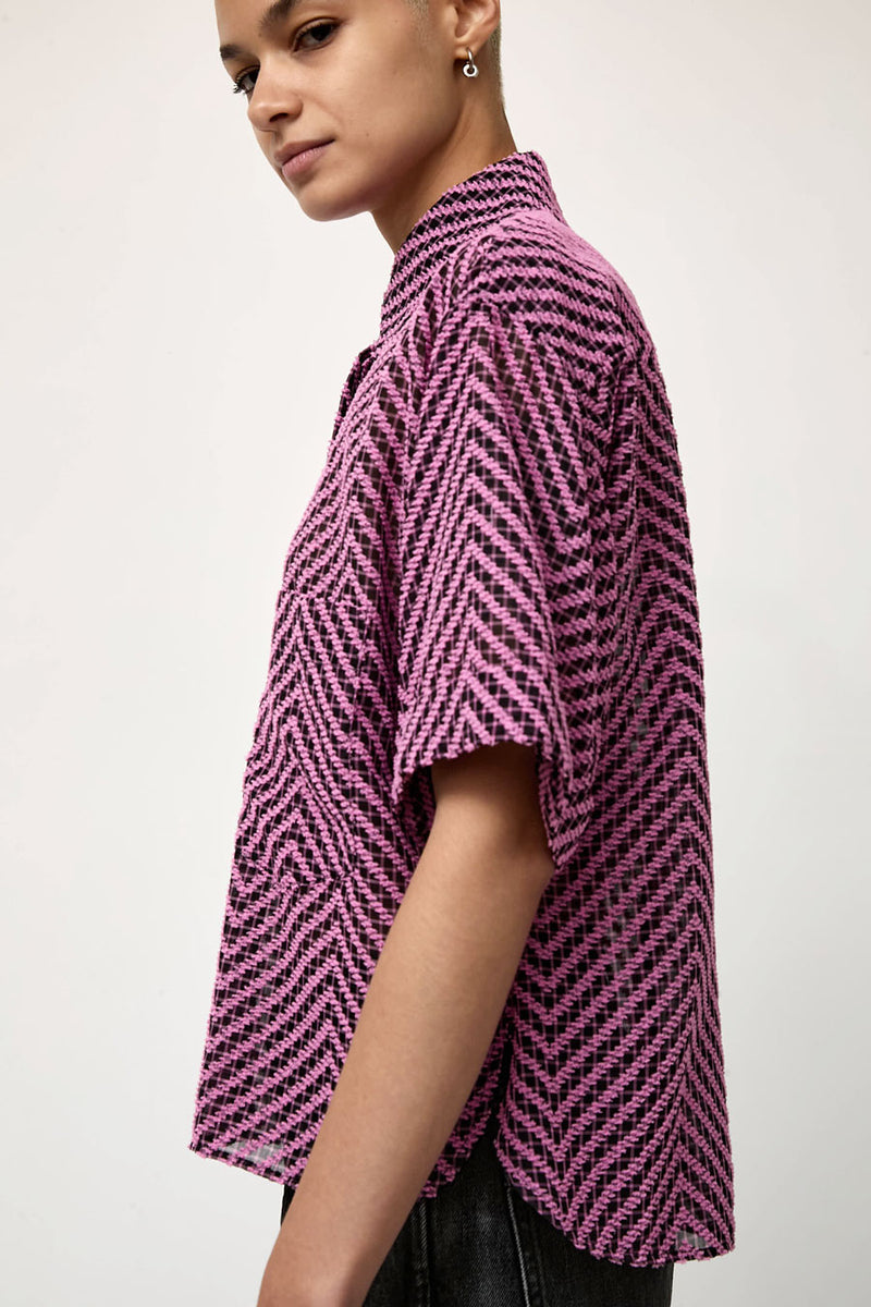 No.6 Lara Top in Pink and Black Check