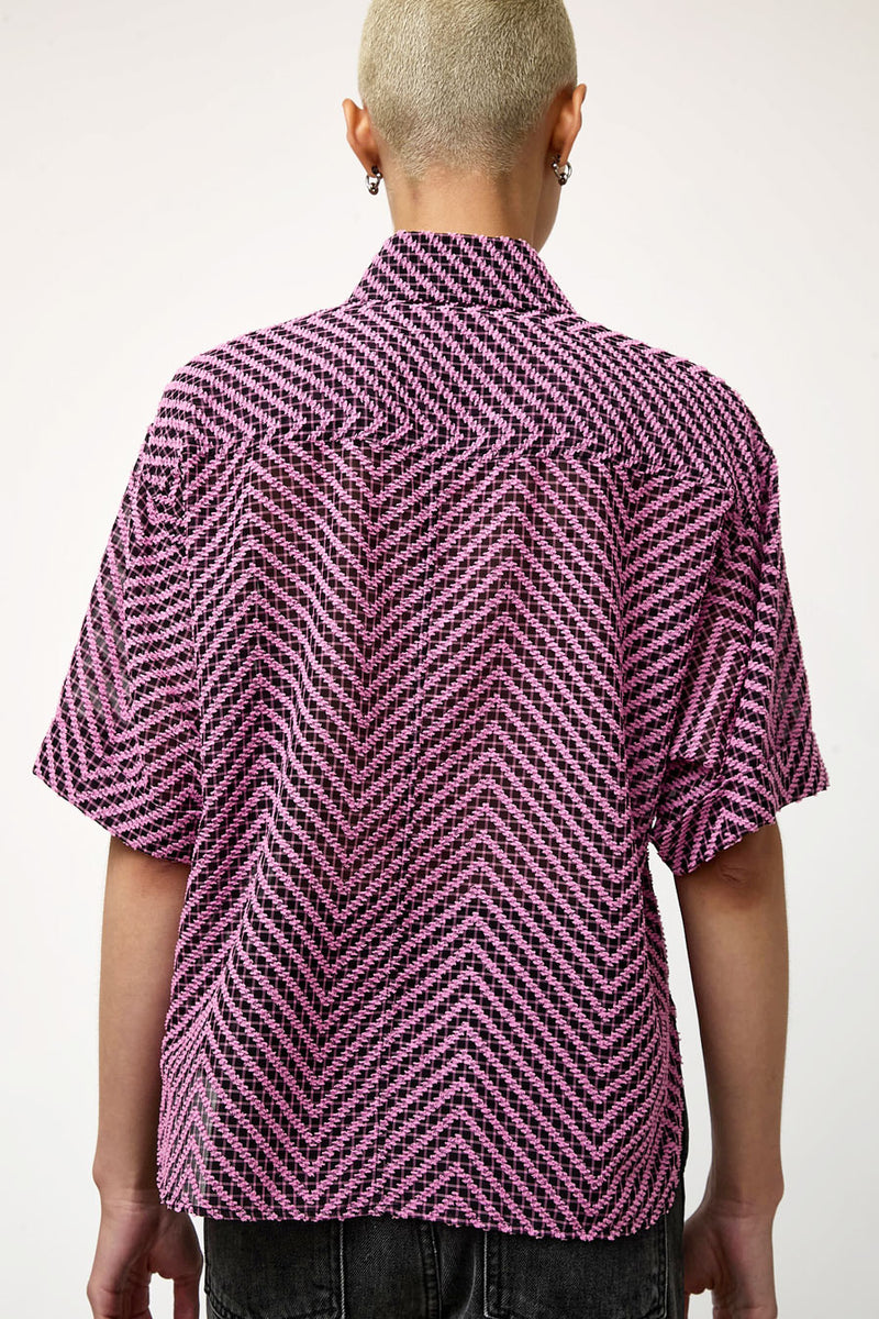 No.6 Lara Top in Pink and Black Check