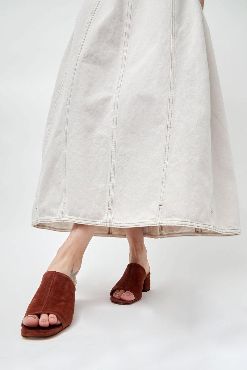 No.6 Leah Sandal in Syrup Suede