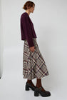 No.6 Lee Skirt in Burgundy Plaid