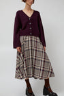 No.6 Lee Skirt in Burgundy Plaid