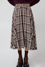 No.6 Lee Skirt in Burgundy Plaid