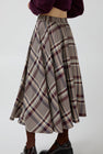 No.6 Lee Skirt in Burgundy Plaid