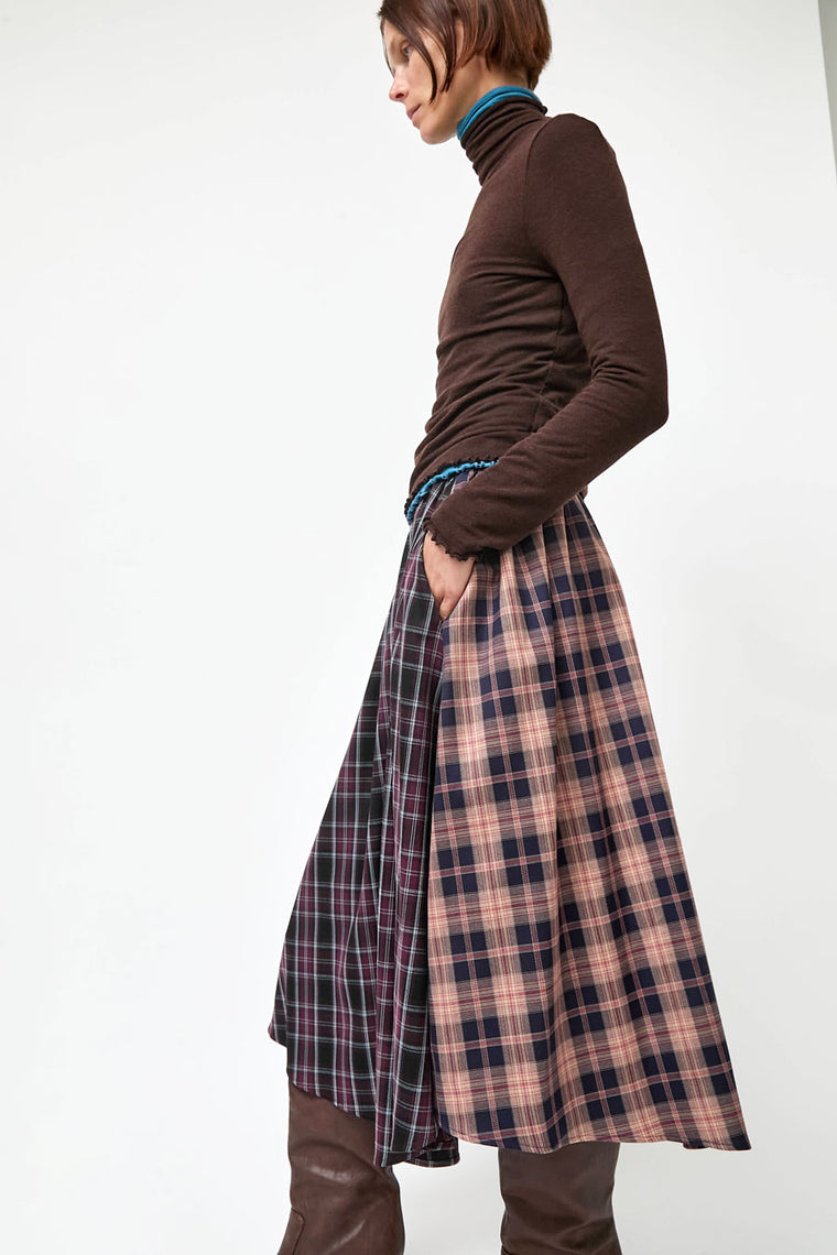 No.6 Lee Skirt in Plaid Combo