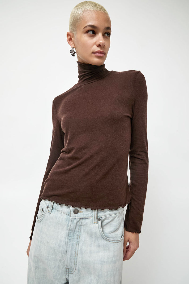 No.6 Lennon Turtleneck in Espresso