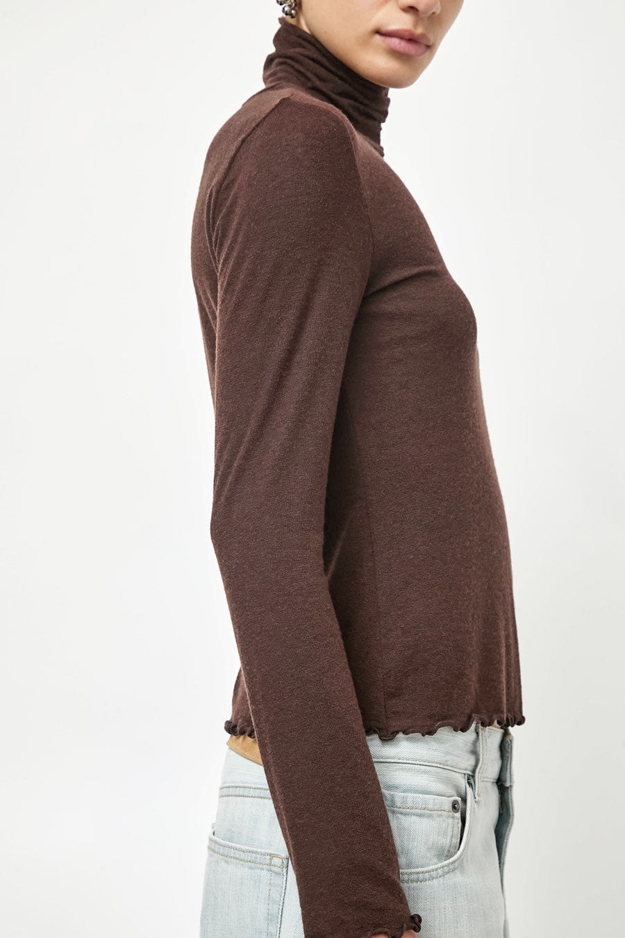 No.6 Lennon Turtleneck in Espresso