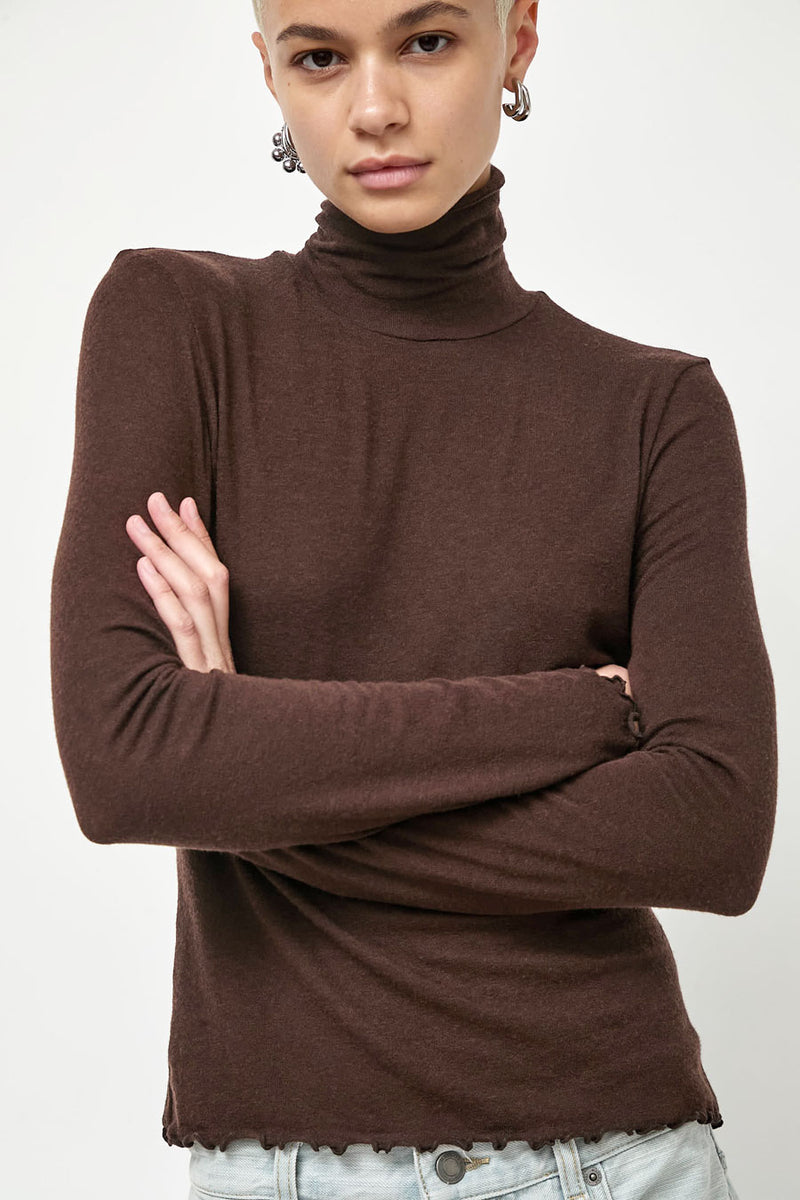 No.6 Lennon Turtleneck in Espresso