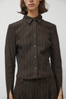 No.6 Linn Shirt in Brown Stripe