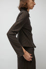 No.6 Linn Shirt in Brown Stripe