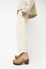 No.6 Liza Clog on Mid Tread in Khaki with Brown Brisa Shearling on Cocoa Base