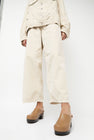 No.6 Liza Clog on Mid Tread in Khaki with Brown Brisa Shearling on Cocoa Base