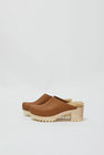 No.6 Liza Clog on Mid Tread in Palomino with Ink Aviator Shearling