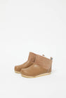 No.6 Low Shearling Clog Boot on Flat Bendable Base in Fawn and  Khaki