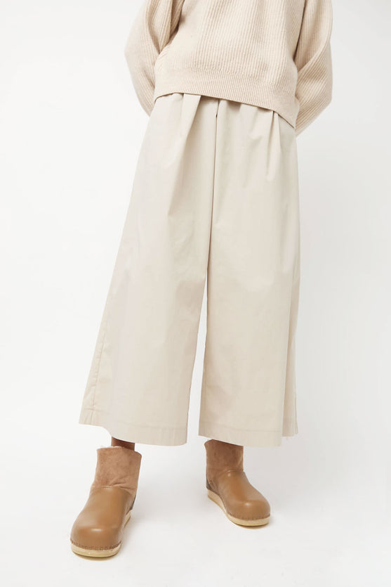 No.6 Low Shearling Clog Boot on Flat Bendable Base in Fawn and  Khaki