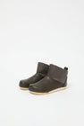 No.6 Low Shearling Clog Boot on Flat Bendable Base in Storm and Olive