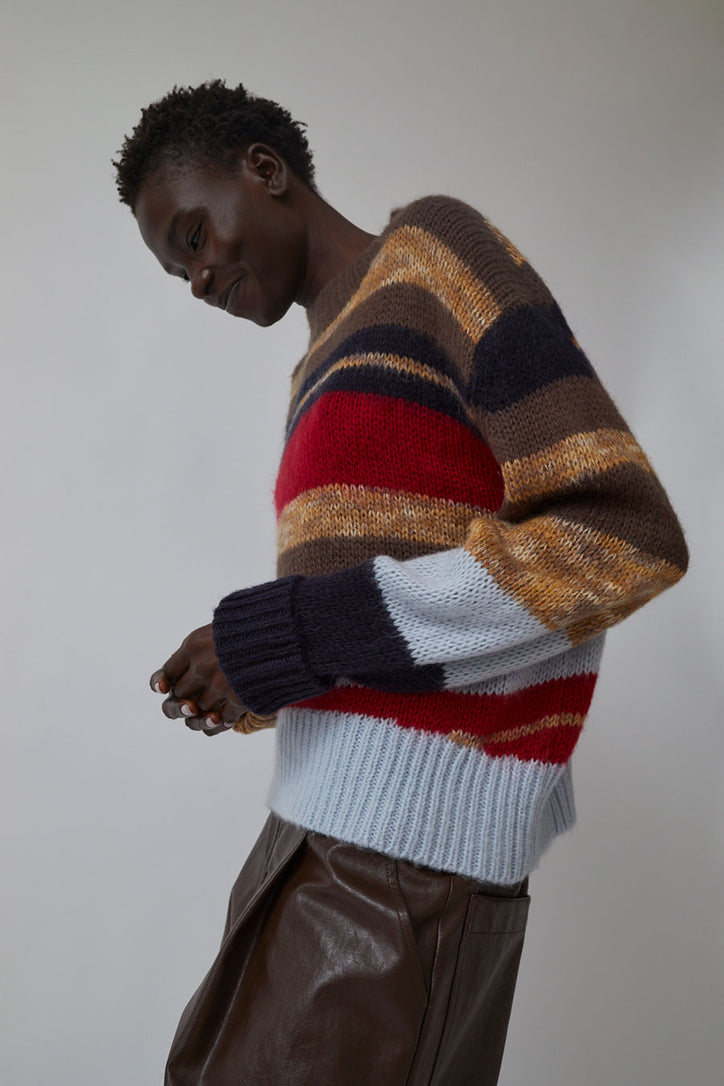 No.6 Lucas Sweater in Multi Stripe