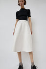 No.6 Lucy Patchwork Skirt in White Faux Leather