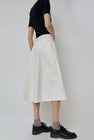 No.6 Lucy Patchwork Skirt in White Faux Leather