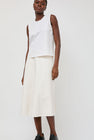 No.6 Lucy Patchwork Skirt in White Faux Leather