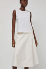 No.6 Lucy Patchwork Skirt in White Faux Leather