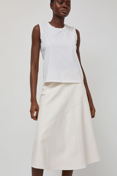 No.6 Lucy Patchwork Skirt in White Faux Leather – No.6 Store
