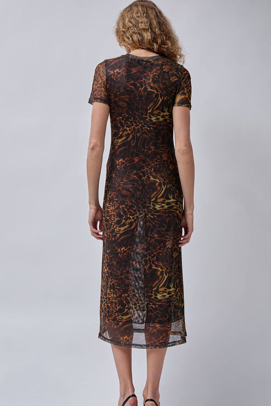 No.6 Mads Dress in Brown Animal