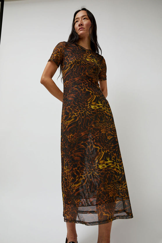 No.6 Mads Dress in Brown Animal