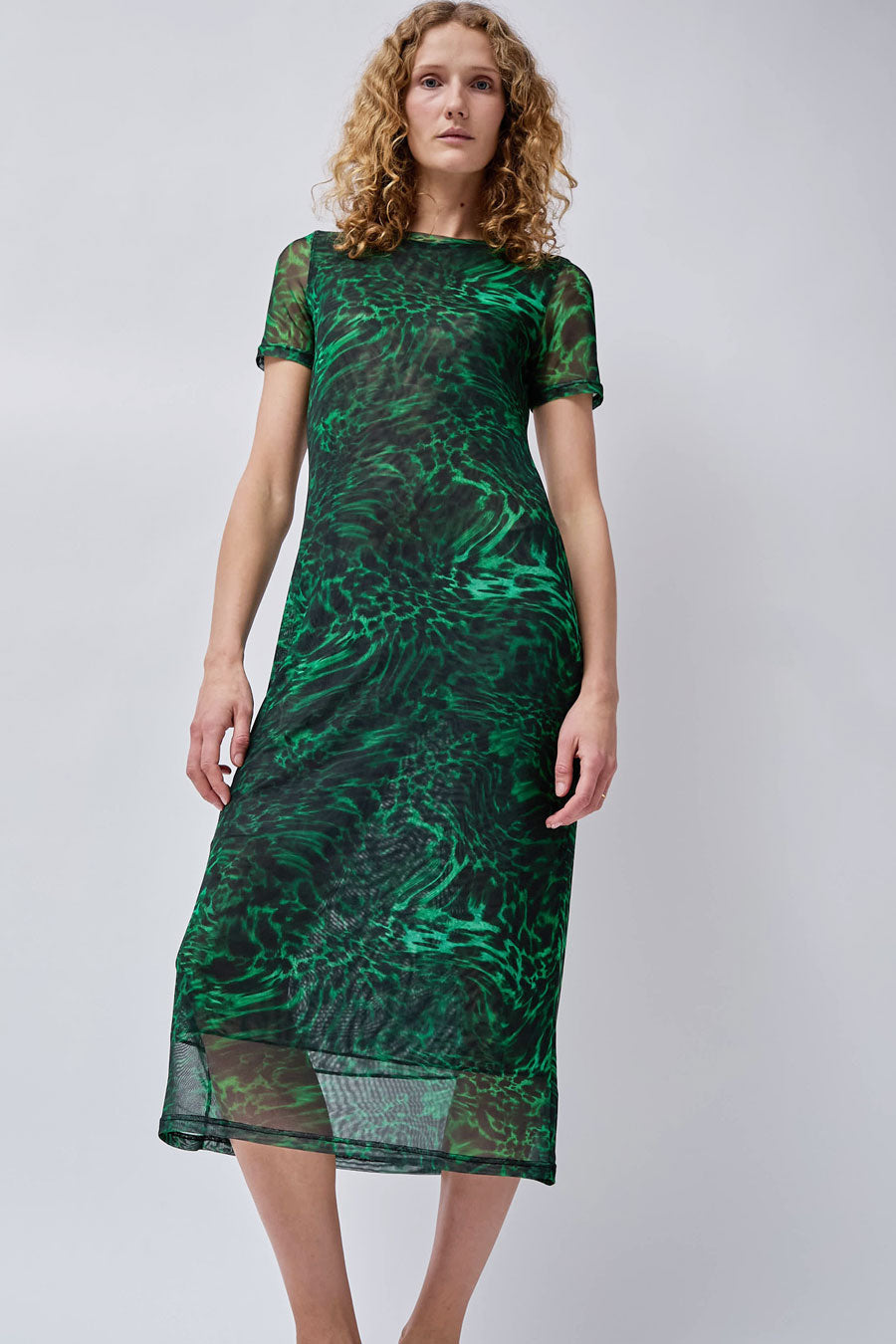 No.6 Mads Dress in Emerald Animal