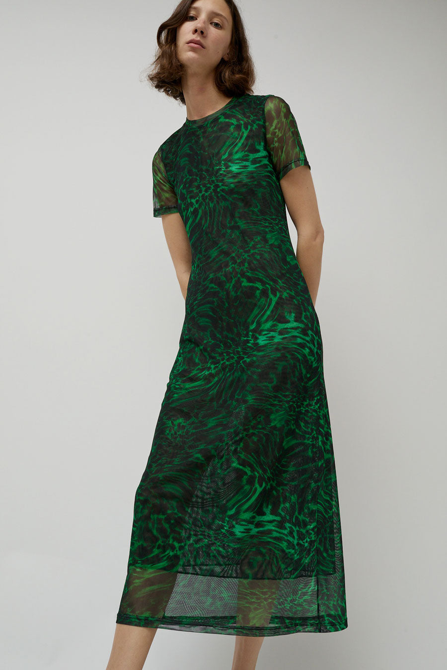No.6 Mads Dress in Emerald Animal