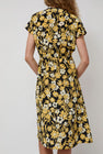 No.6 Magical Tie Dress in Black and Yellow Meadow