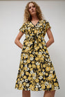 No.6 Magical Tie Dress in Black and Yellow Meadow