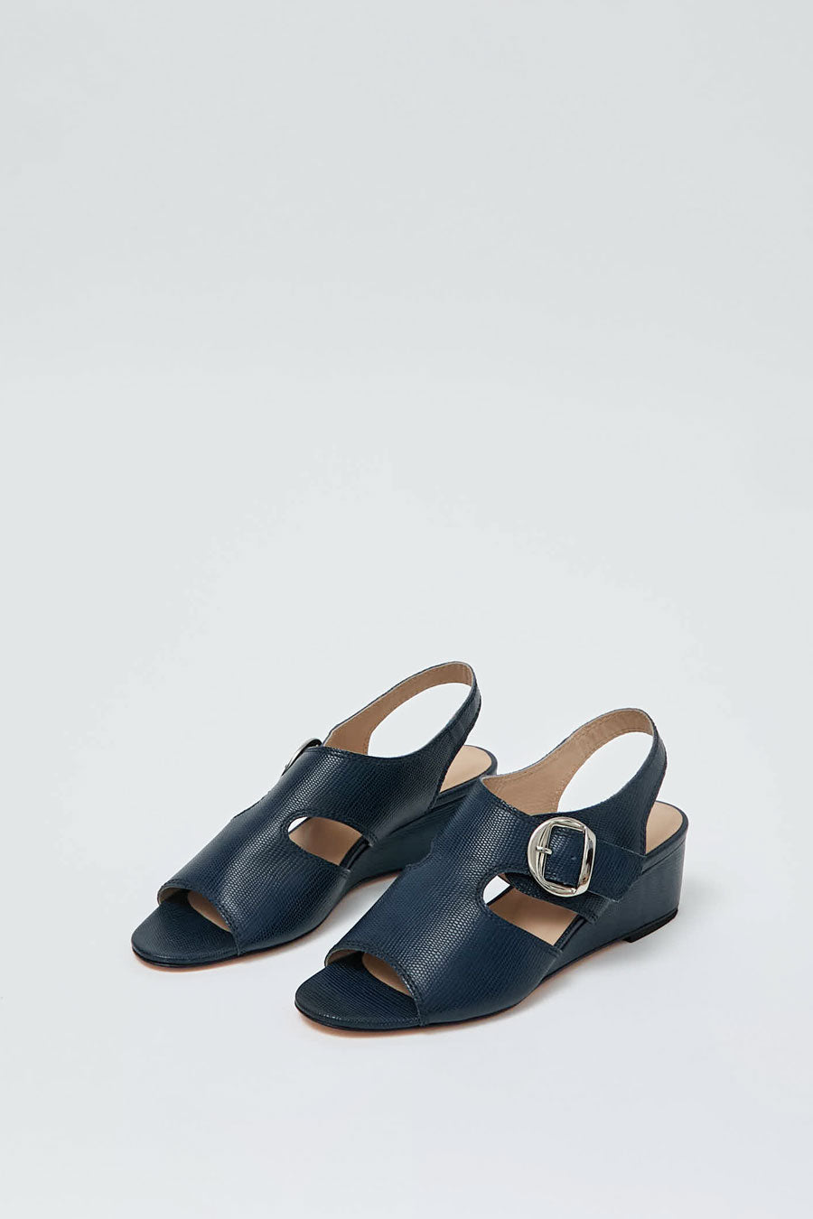 No.6 Margo Sandal in Navy Lizard