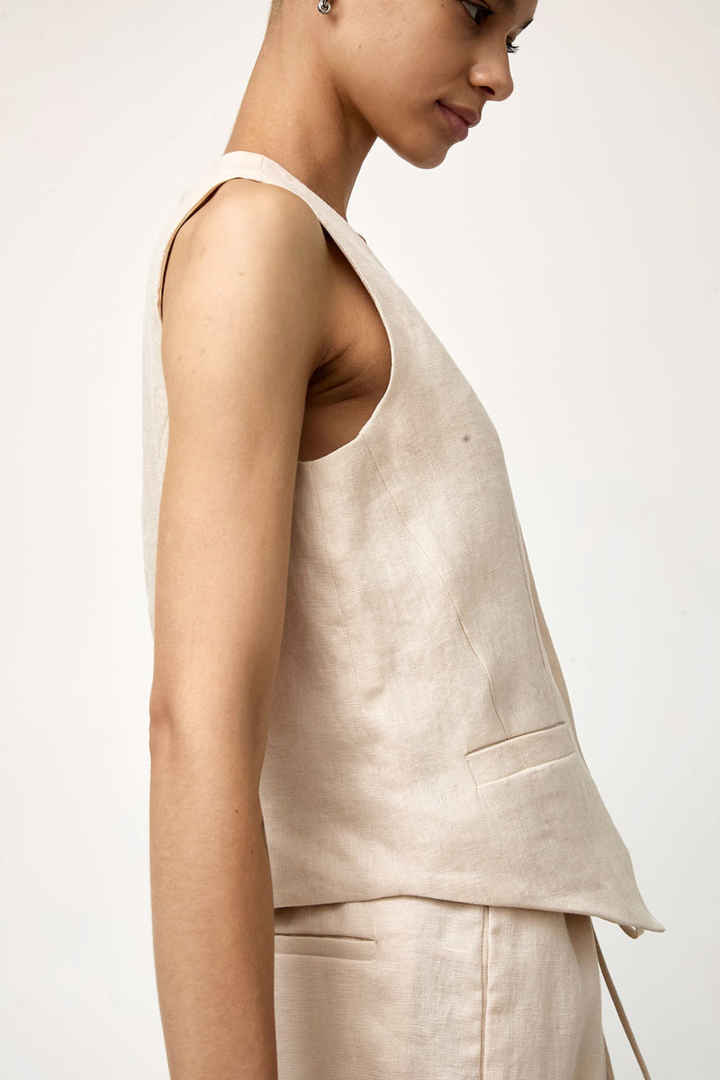 No.6 Martin Vest in Natural