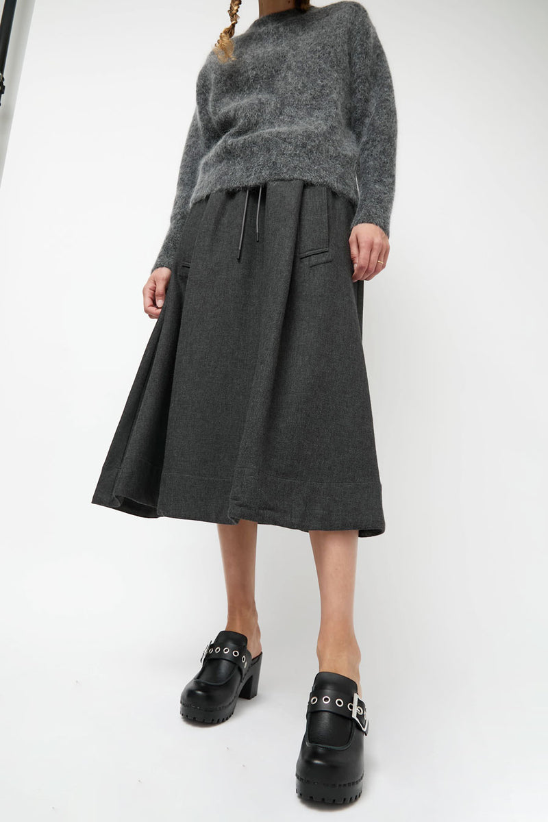 No.6 Martine Clog on High Tread in Jet on Black Base