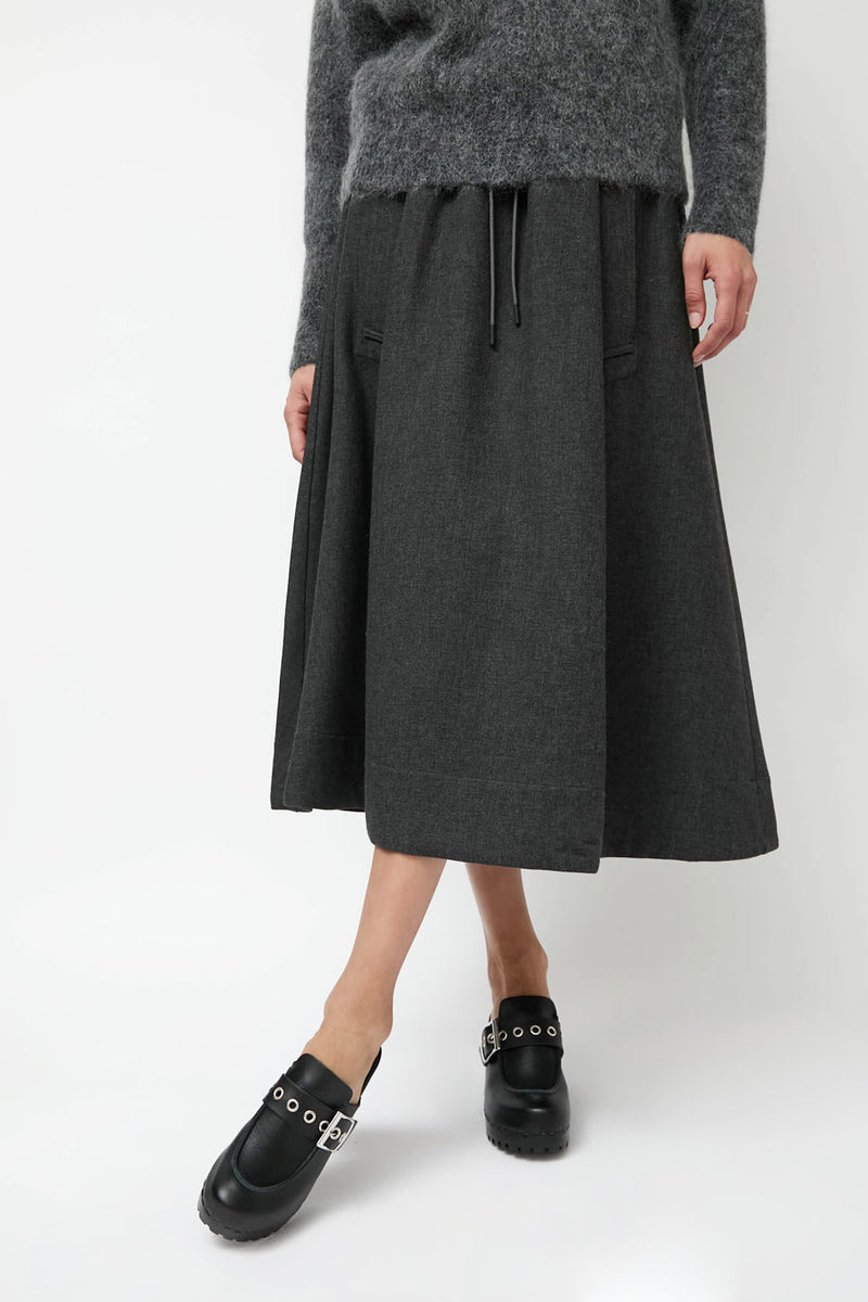 No.6 Martine Clog on High Tread in Jet on Black Base