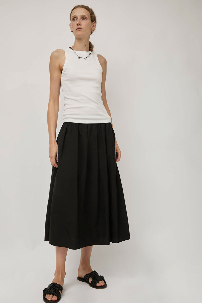 No.6 Mel Skirt in Black Nylon