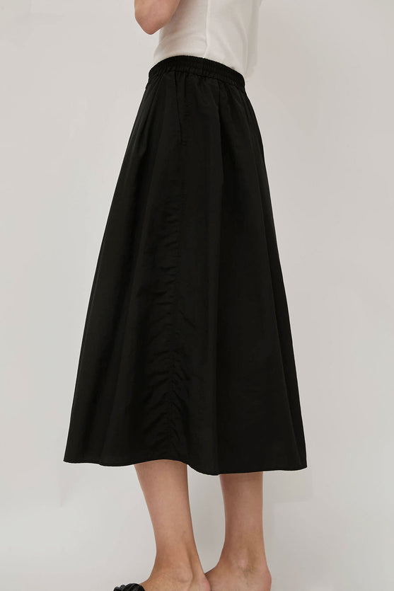 No.6 Mel Skirt in Black Nylon