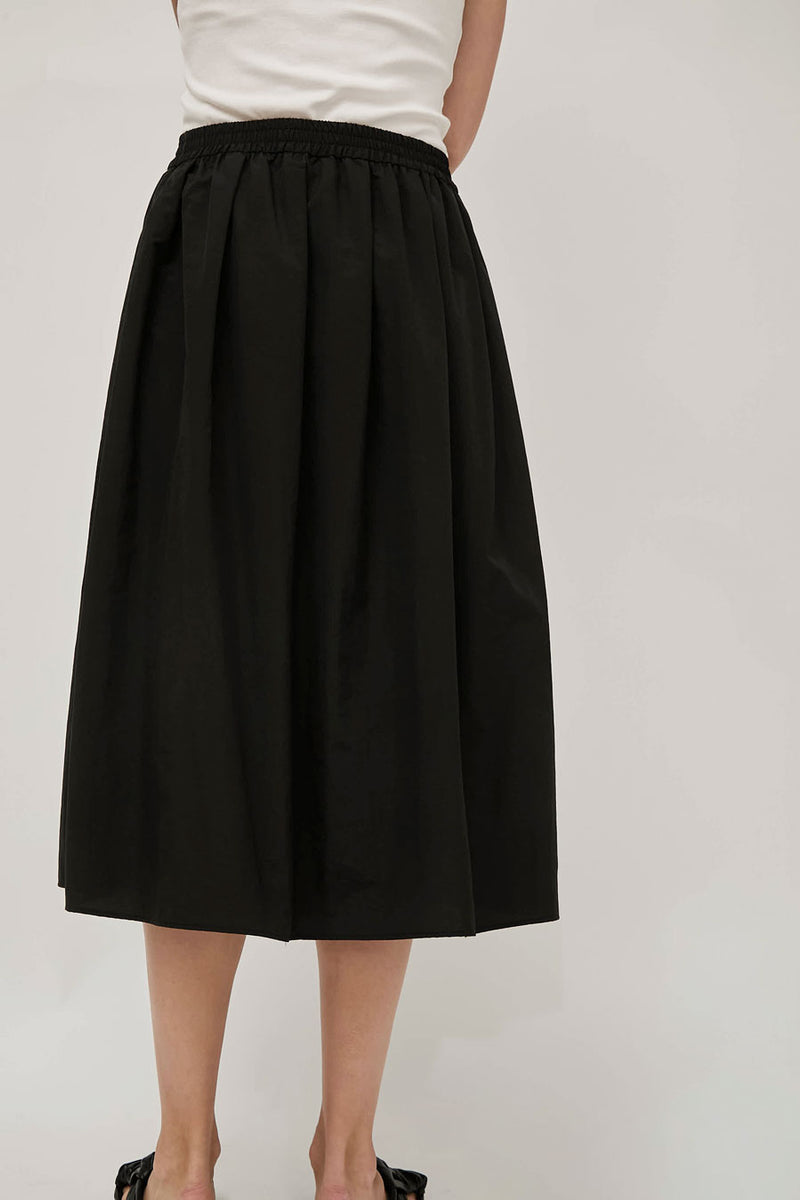 No.6 Mel Skirt in Black Nylon