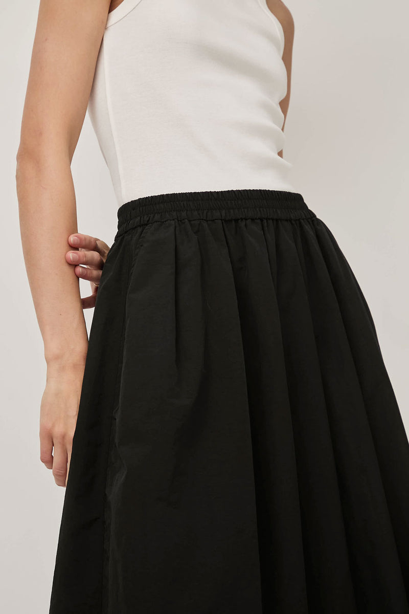 No.6 Mel Skirt in Black Nylon
