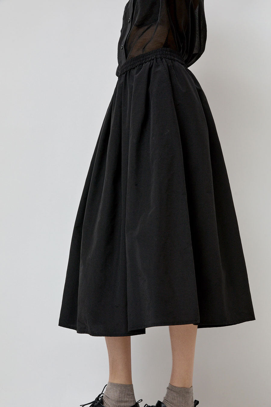 No.6 Mel Skirt in Black Nylon